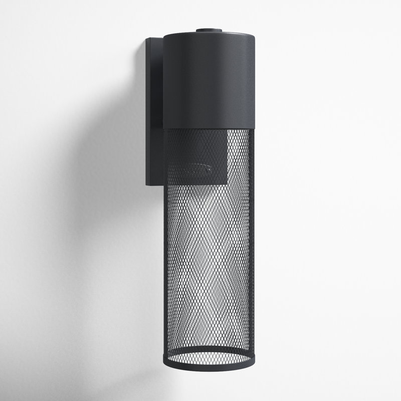 Derek Aluminum Wall Light, Black, 18.5" H x 5.3 W x 6.8" D, Incandescent