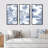 " White Vintage Flowers On Classic Blue II " 3 - Pieces-1908646264-1908646271