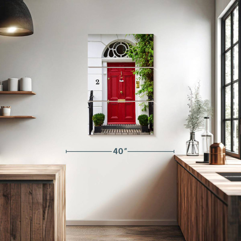 Porte géorgienne Lilie Red, H 38 po x l 24 po