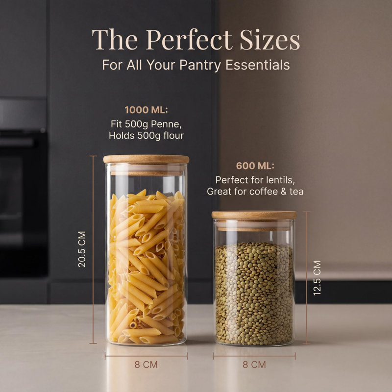 1000ml Glass Food Storage Container