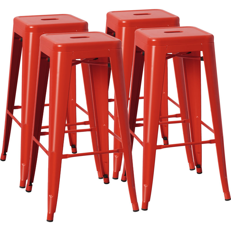 Lansing 30" Bar Stool, Red