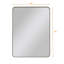 Miroir mural 30 po x 40 po Miroir rectangulaire noir avec cadre en métal
