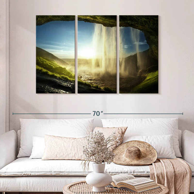 Alvord Seljalandfoss Waterfall Beauty, 32" H x 50" W