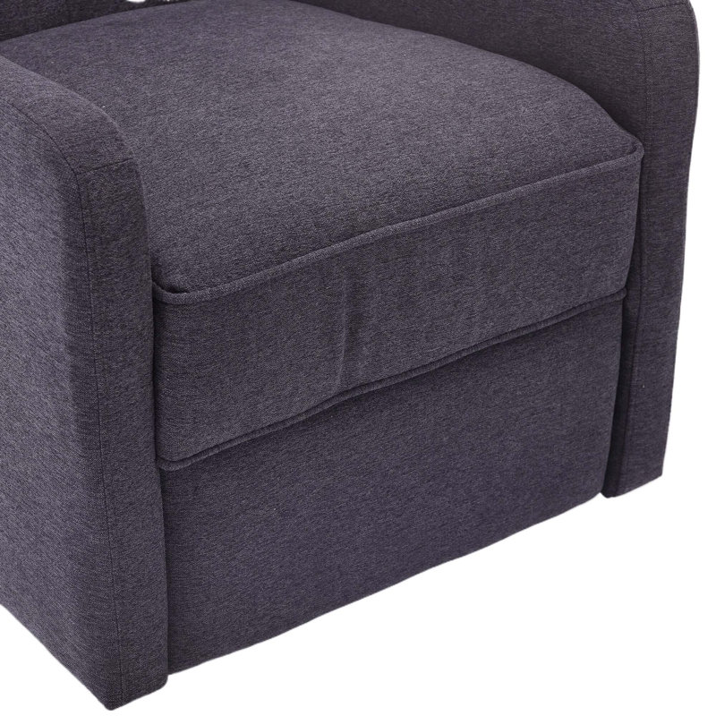 Rocking Recliner, Dark Gray Linen