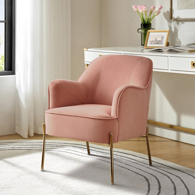 Chaise contemporaine Cleo de 26 po de largeur avec accoudoirs encastrés