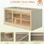 Très grande cage à hamster en bois - 1000 pouces carrés pour les hamsters et autres petits animaux, enceinte en bois au design innovant. Animaux spacieux. Matériaux. Facile à entretenir. Taille de plateforme 44,25 po