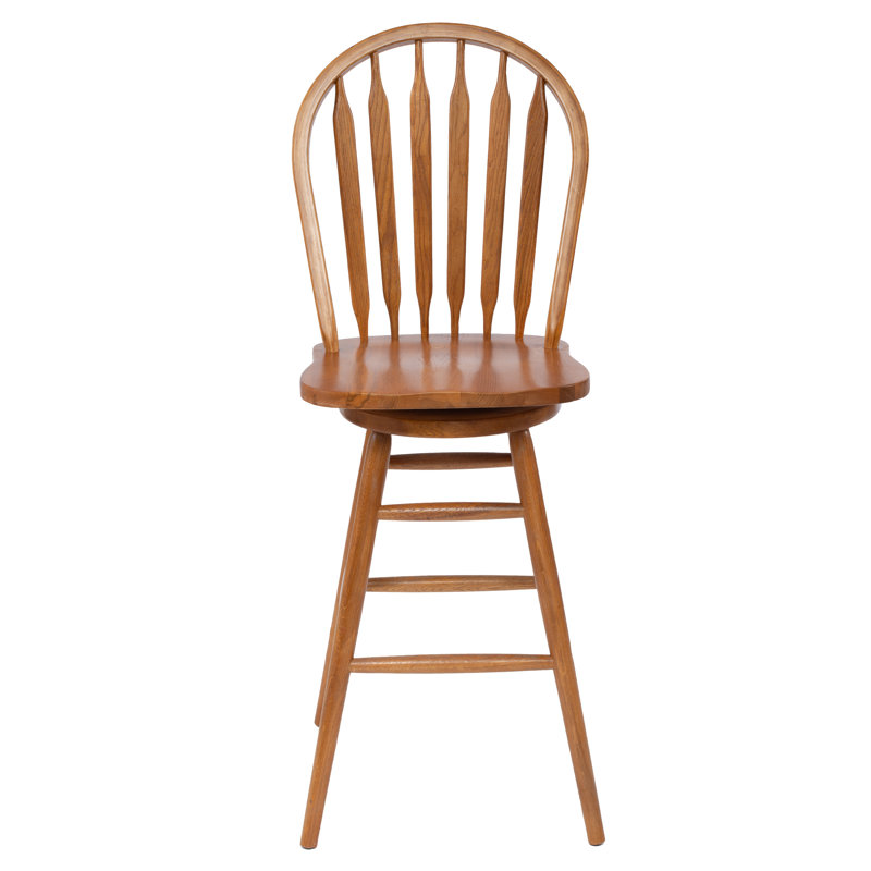 Schiavo Swivel Solid Wood Counter Stool, Bar Stool (30" Seat Height)