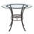 Round Glass Top Metal Base Dining Table