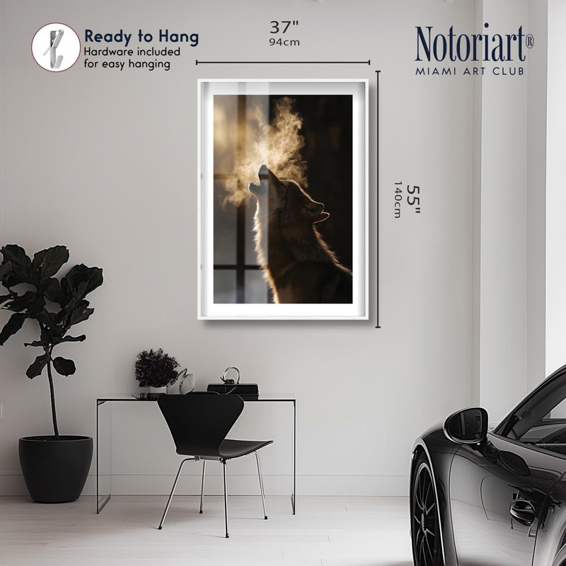 «Smoke Howl Shadowbox Print Travel Art Prints» par Notoriart, cadre blanc, 37 x 55, H 55 po x l 37 po, Blanc