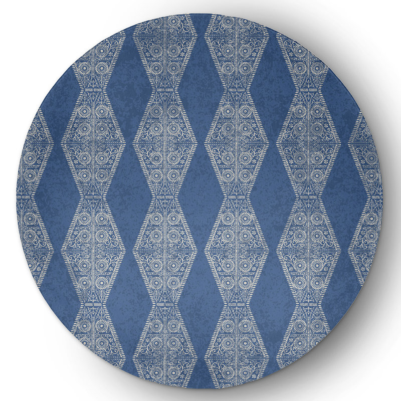 Chenille Moroccan Indoor Rug, Round 5'