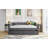 Full Size Upholstered Daybed with Two Drawers, Wood Slat Support, Gray (No Box Spring Needed, Sturdy &amp; Durable)