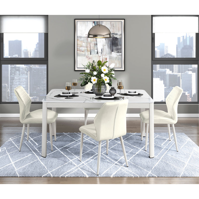 Ensemble de 2 chaises d'appoint Modern, Beige
