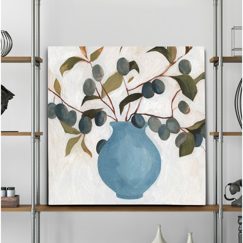 Plum Branch Arrangement II, peinture, H 40 po x l 40 po x P 1,5 po, Toile tendue