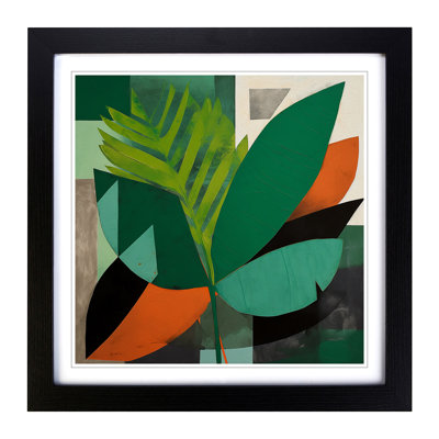 Tropical Leaf Suprematism No.3 - Framed Print