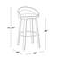 Tabouret de bar à hauteur fixe avec pivot en bois et velours avec repose-pieds rond en métal - ensemble de 2-125535659-125535658