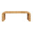 Miramar Woven Water Hyacinth and Acacia Wood Bench with Waterfall Edge-284850052