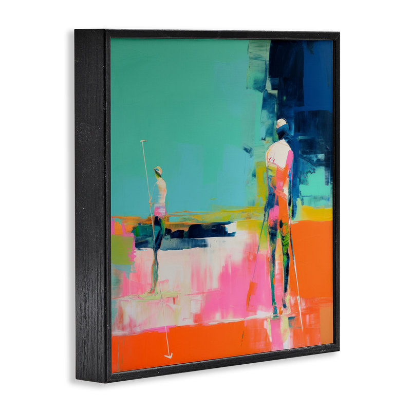 Reproduction giclée sur toile à  cadre gris « Vue sur un terrain de golf » par Irena Orlov, H 12 po x l 12 po