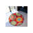 Orange Red Flower Detailed Woven Base Modern Decorative Carpet-444267530