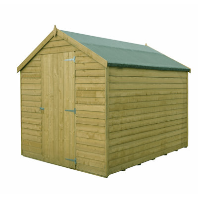 6 ft. W x 8 ft. D Overlap Apex Wooden Shed