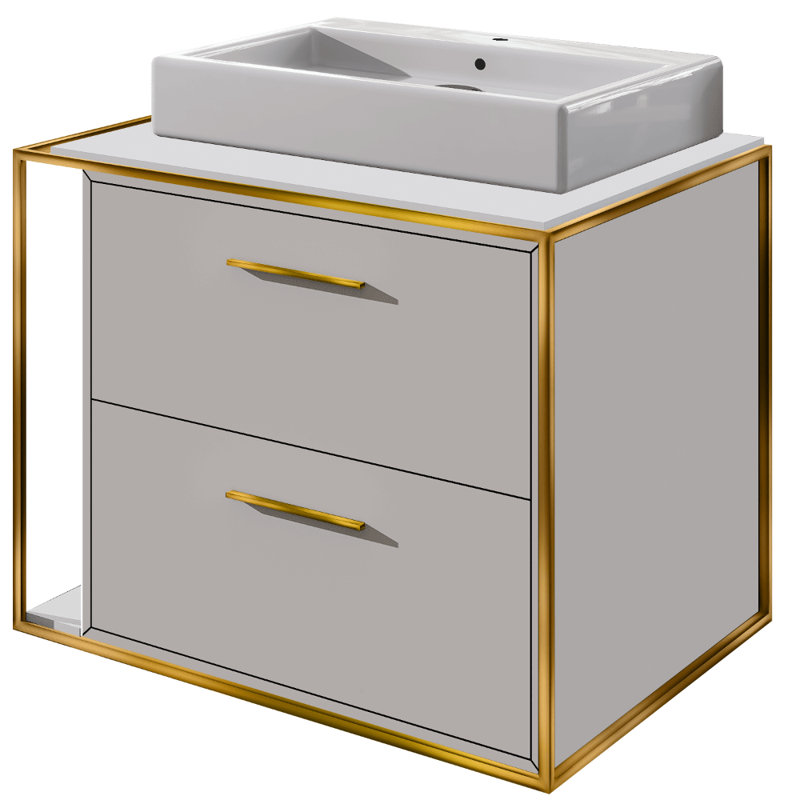 Aquagrande 13.25 in. L Bathroom Sink, Single Hole Faucet