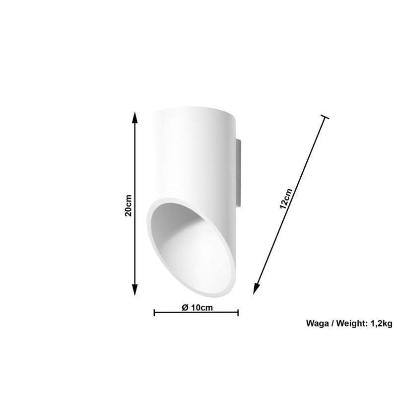 Tod Flush Mounted Sconce, White
