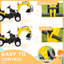 Aosom Kids Ride On Excavator, Pedal Digger, camion de construction avec klaxon pour enfants et tout-petits de 3 ans et plus, jaune