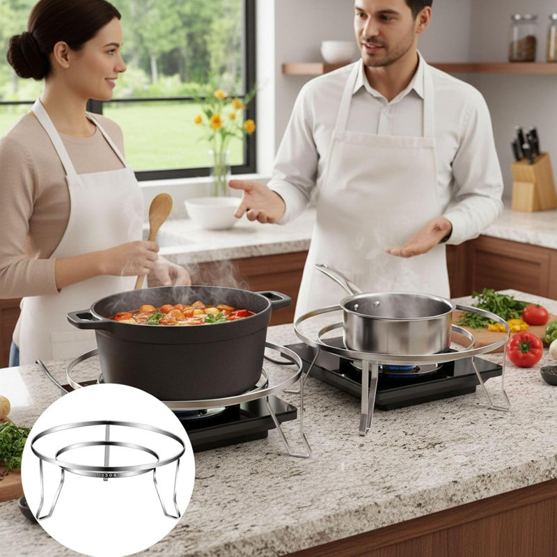 Support à casseroles en acier inoxydable pour cuisine
