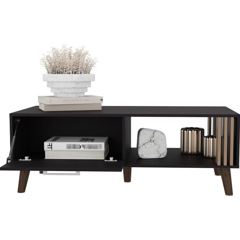 Coffee Table With A Door And Open Storage
