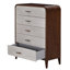 Commode décorative 5 tiroirs Houston - Noyer