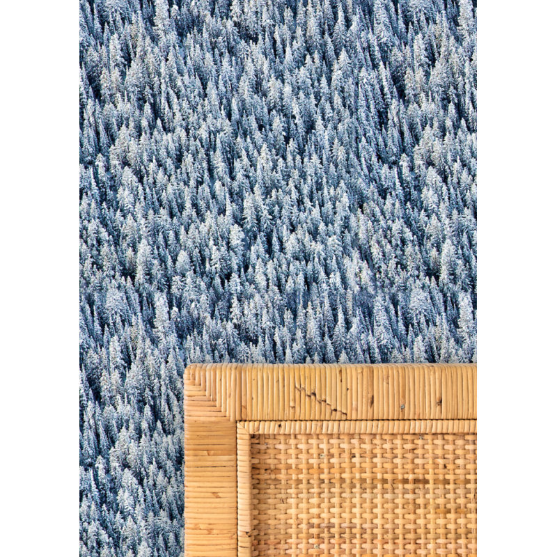 Gray Malin Snowy Pines 10' L x 24" W Wallpaper Tile, Non-pasted, Faux Grasscloth