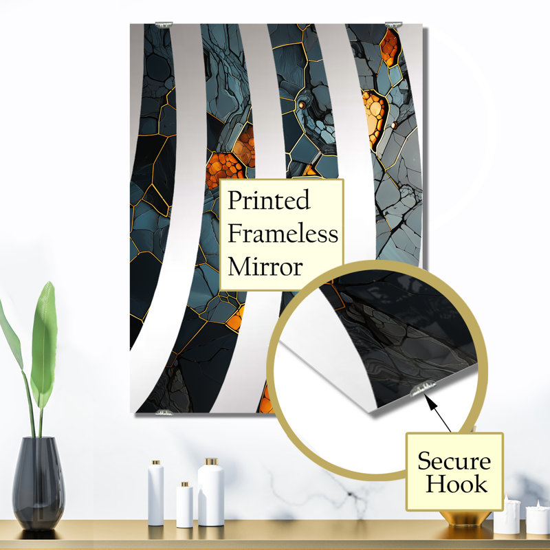 Cortazia - Miroir mural géométrique abstrait MIR137183, 32 po x 24 po