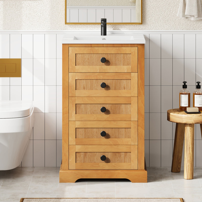 Meuble-lavabo 20 po avec lavabo en céramique intégré