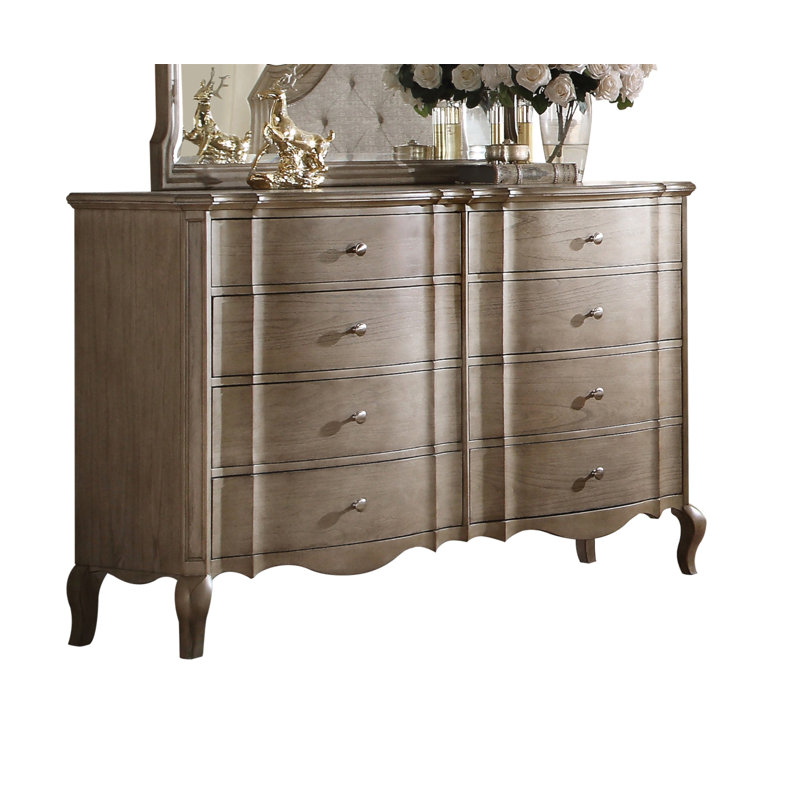 Commode sophistiquée taupe antique pour rehausser la chambre à coucher