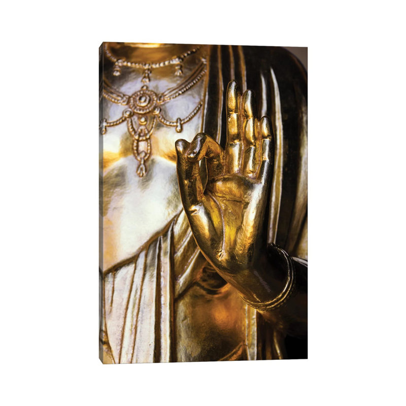 Golden Buddha Hand by Philippe Hugonnard - Wrapped Canvas Gallery-Wrapped Canvas Giclée, 30.48 cm H x 45.72 cm W