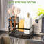 Porte-éponge pour évier de cuisine - Organisateur et rangement pour évier en acier inoxydable antirouille avec porte-brosse haut