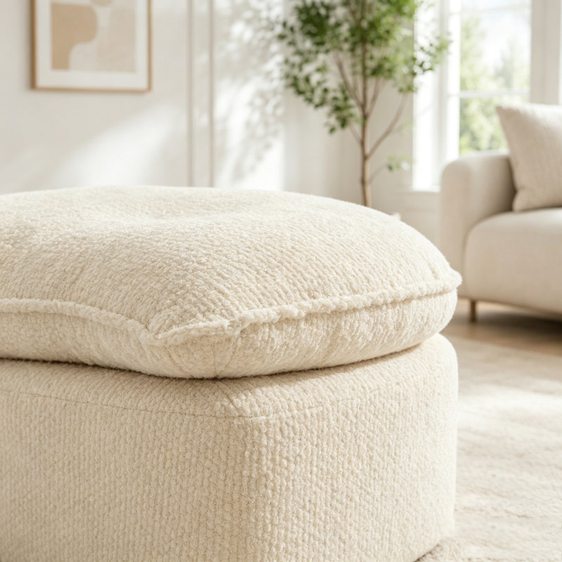 Repose-pieds Lazy Sofa, pouf indépendant, Beige