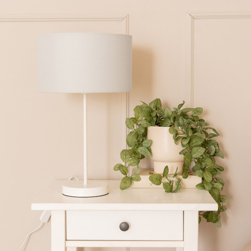 Romeir Metal Table Lamp, Grey