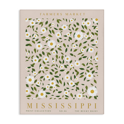 «Mississippi Daisy», art mural sur toile par Kamdon Kreations