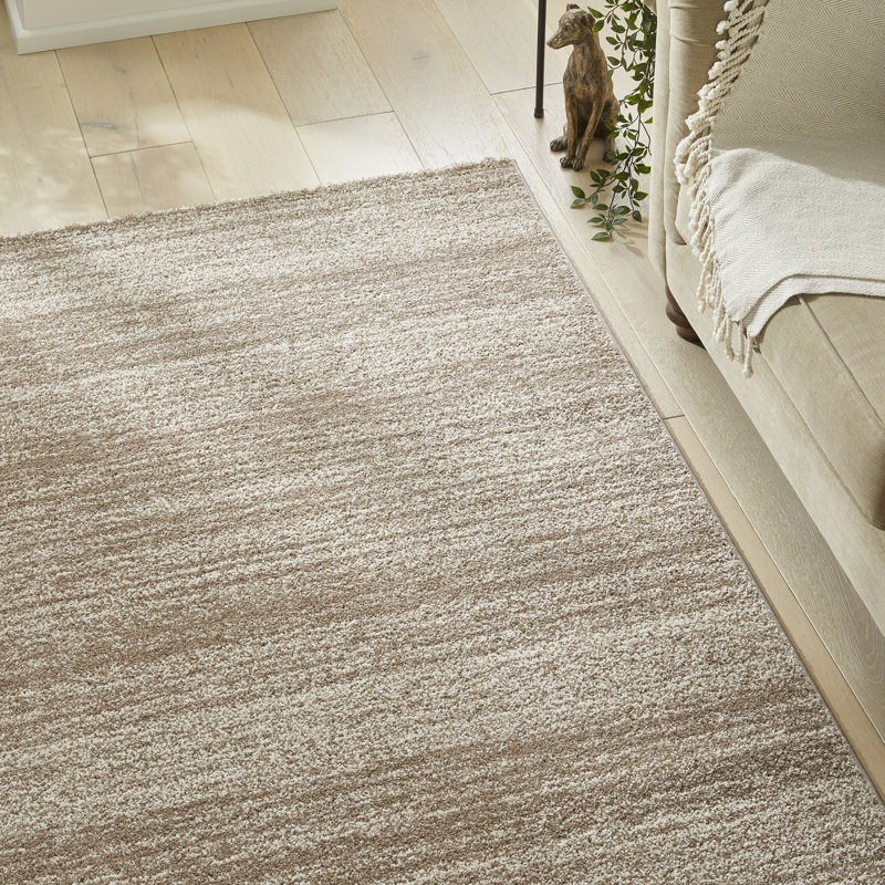 Plush Beige Area Rug, Rectangle 160 x 230 cm