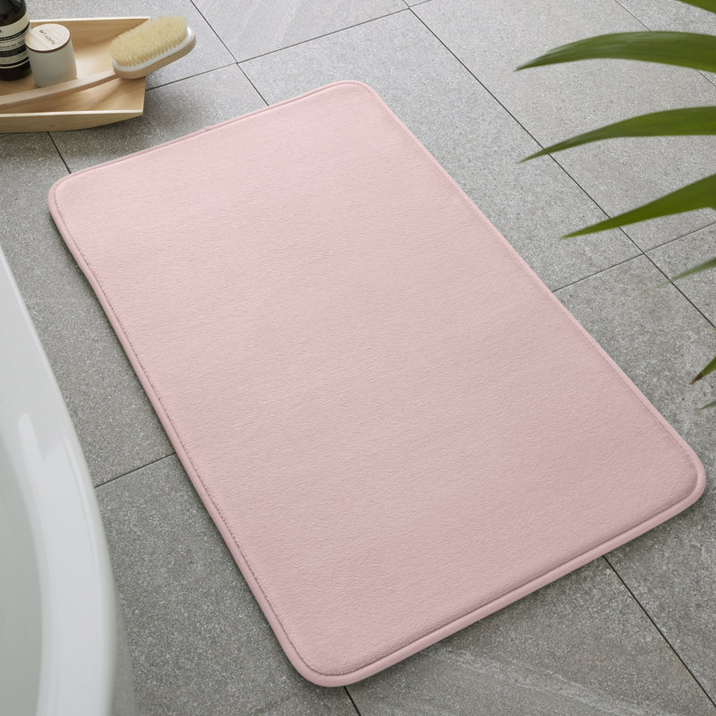 Anti-Bacterial Memory Foam Bath Mat, Pink
