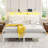 Bed Frame with Storage Headboard, Metal Platform Bed Frame with RGB Lights & Outlets-74872731-76307303-89111811