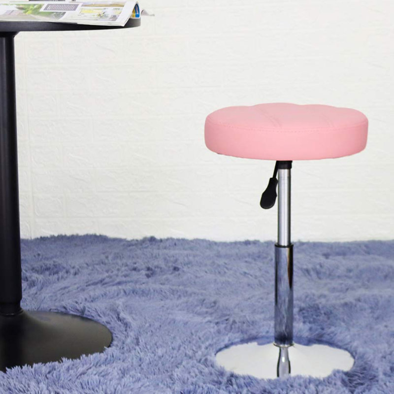 Metal Accent Stool, Pink