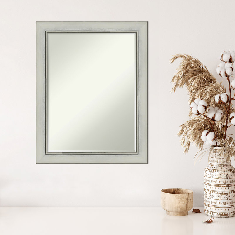 Marsiella Flat Wall Mirror, Antique Nickel