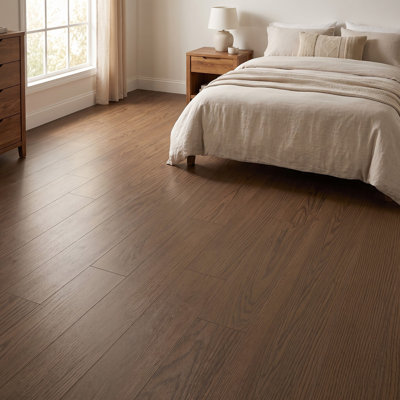 0.59 in T x 6.5 in W x 47.64 in L High Density Walnut Brown Tongue And Groove Engineered Hardwood Flooring(21.49 Sq Ft) (Set of 10)