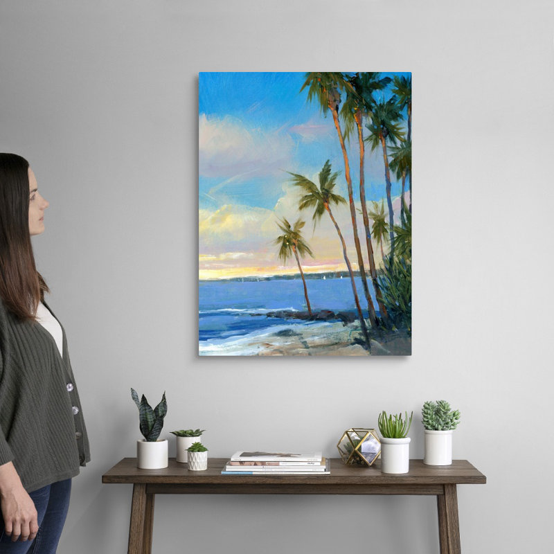 «Tropical Breeze I», art mural sur toile, Toile tendue, H 32 po x l 24 po x P 1,25 po