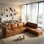 Canapé d'angle moderne modulaire en tissu librement configurable avec