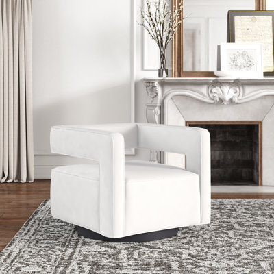 Booth Performance Velvet Swivel Armchair