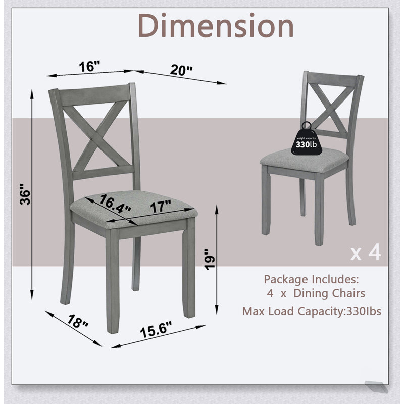 Ensemble de chaises de salle à manger élégantes pour 4 avec sièges rembourrés, dossiers confortables et fabrication robuste pour un décor moderne et traditionnel.