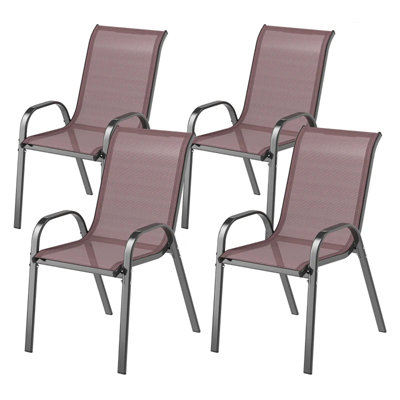 Ensemble de 4 chaises d'extérieur en filet (y compris les chaises de patio)