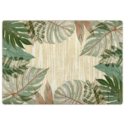 Tapis à motif de feuilles tropicales Guy Harvey